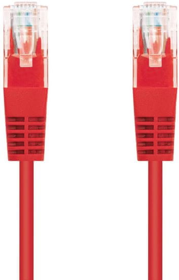 C-Tech kábel UTP, Cat5e, 2m, červená