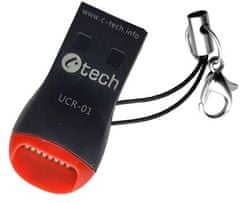 C-Tech čítačka kariet, USB-A 2.0, micro SD
