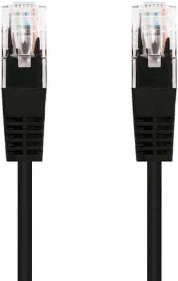 C-Tech kábel UTP, Cat5e, 1m, čierna
