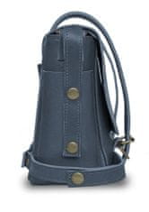 Solier SR02 Assen kožená taška na riadidlá / rám bicykla, tmavo modrá