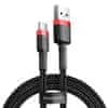 BASEUS Dátový kábel Cafule USB-C 2m 2A červeno-čierny (CATKLF-C91)