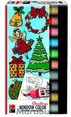 Marabu Sada zlupovacích farieb KiDS Christmas Window Color 10 x 25 ml
