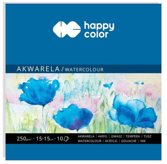 Happy Color Akvarelový blok 15 x 15 cm