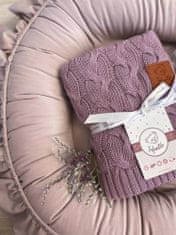 INFANTILO Bambusová deka vzor pletený vrkoč - sivá