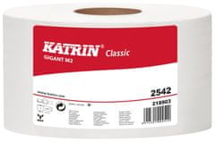 Katrin Papier toaletný JUMBO Classic M 2 230 mm, 2-vrstvový, biely / 6 ks 