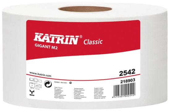 Katrin Papier toaletný JUMBO Classic M 2 230 mm, 2-vrstvový, biely / 6 ks