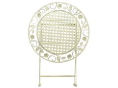 Beliani Balkónový kovový stôl 70 cm svetlozelený BIVIO