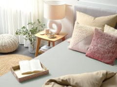 Beliani Bavlnená posteľná plachta 200 x 200 cm svetlozelená JANBU