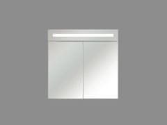 Beliani Kúpeľňová zrkadlová skrinka na stenu s LED osvetlením 60 x 60 cm biela JARAMILLO