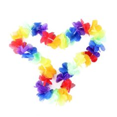 Rappa Náhrdelník Havaj farebné kvety 100 cm