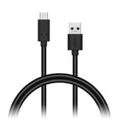 Connect IT Wirez USB C (Type C) - USB, tok prúdu až 3A!, Čierny, 1 m