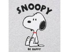 sarcia.eu Snoopy sive dámske letné pyžamo s krátkym rukávom, bavlna, volány S