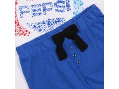 Pepsi PEPSI Bielo a tmavomodré dámske bavlnené pyžamo s krátkym rukávom M