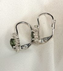 A-B A-B Strieborná súprava šperkov Kate s oválnym moldavitom, vltavínom a zirkónmi striebro 925/1000 200358509