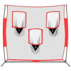 Vidaxl Prenosná baseballová sieť čiernočervená 183x105x183cm polyester