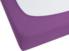 Beliani Bavlnená posteľná plachta 200 x 200 cm fialová JANBU