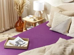Beliani Bavlnená posteľná plachta 200 x 200 cm fialová JANBU