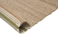 Beliani Jutový koberec 80 x 150 cm béžová/zelená MIRZA