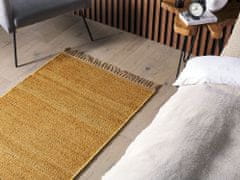 Beliani Jutový koberec 80 x 150 cm žltý LUNIA