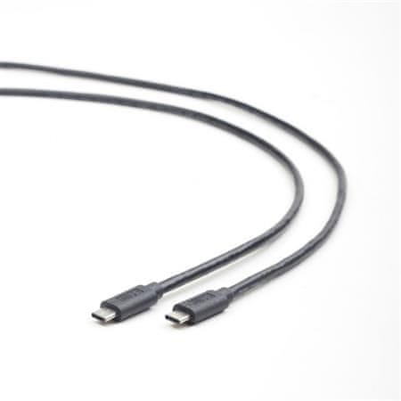 Gembird nabíjací kábel USB-C (M) na USB-C (M), 1 m, čierny