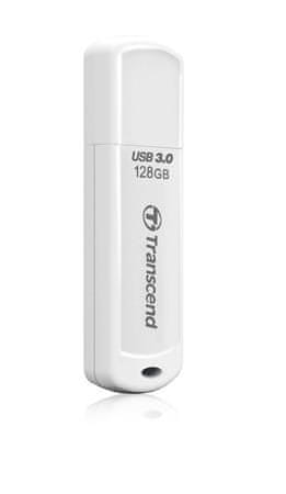 Transcend 128GB JetFlash 730 USB 3.1 flash disk, biely