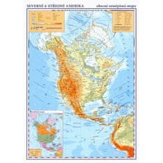 Severná a stredná Amerika - príručná obecne zemepisná mapa A3/1:35 mil.