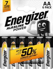 Energizer Alkaline Power AA alkalické batérie 6ks E303319400