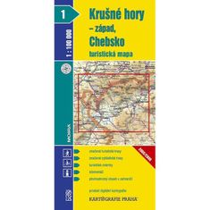 1:100T (1)-Krušné hory-západ,Chebsko (turistická mapa)