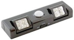 HADEX LED osvetlenie s PIR čidlom do skrine čiernej