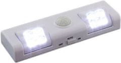 HADEX LED osvetlenie s PIR čidlom do skrine bielej