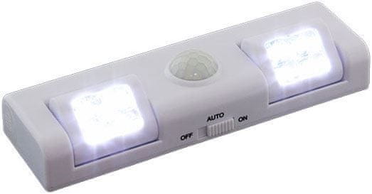 HADEX LED osvetlenie s PIR čidlom do skrine bielej