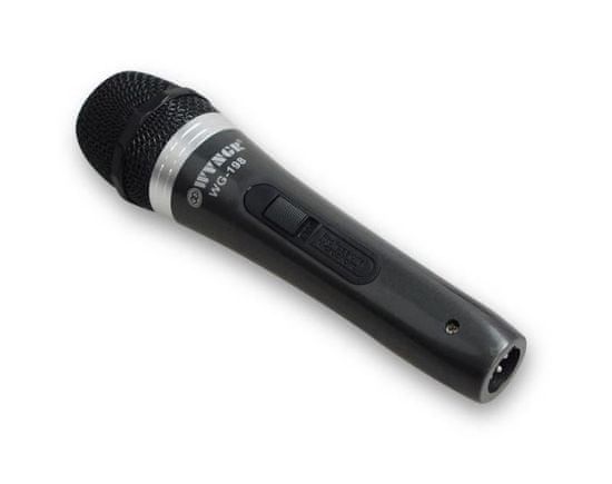 HADEX Mikrofón dynamický WG-198 celokovový s vypínačom