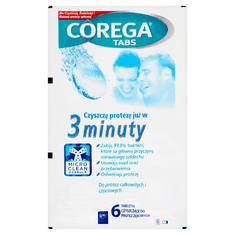 corega tablety na čistenie zubov 6 ks