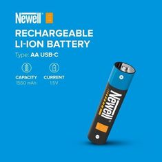 Newell AA USB-C 1550mAh Li-Ion akumulátor so vstavanou nabíjačkou 2ks