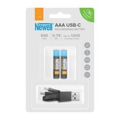 Newell AAA USB-C 500mAh Li-Ion akumulátor so vstavanou nabíjačkou 2ks