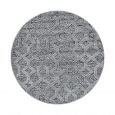 Ayyildiz Kusový koberec Pisa 4702 Grey kruh 80x80 (priemer) kruh