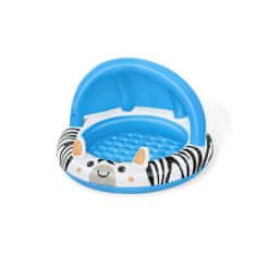 Bestway Detský nafukovací bazén so strieškou a nafukovacím dnom Zebra