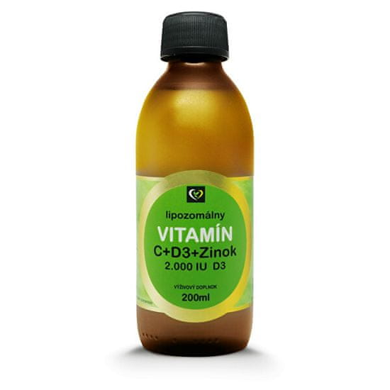 Zdravý svet Lipozomálny vitamín C + D3 + zinok 200 ml