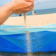 Retoo Skladacia plážová podložka 200 x 200 cm sieťovaná modrá